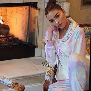 Ralph & Russo Oversized Tie-dye Jersey Hoodie